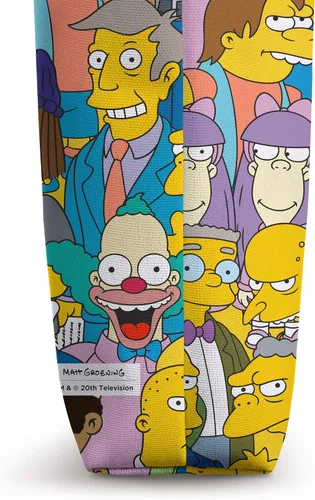 Vista 3 de The Simpsons Springfield - Bolsa de mano con estampado de personajes Blanco 16 pulgadas