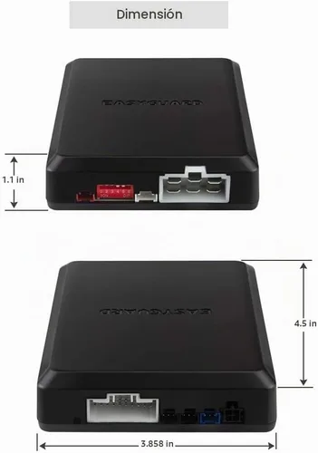 Vista 3 de EASYGUARD EC002-LB-NS Sistema de alarma de coche con código variable, entrada sin llave pasiva, botón de arranque/parada táctil, alarma