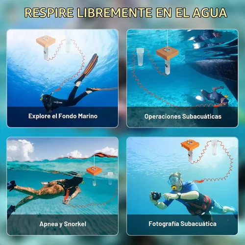 Vista 6 de Sistema de ventilación de buceo, dispositivo de respiración subacuática del snorkel