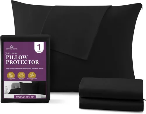 Vista 65 de Juego de 8 protectores de almohada estándar con cremallera, 100% algodón, transpirables, protegen las almohadas de la suciedad, el polvo y los 1