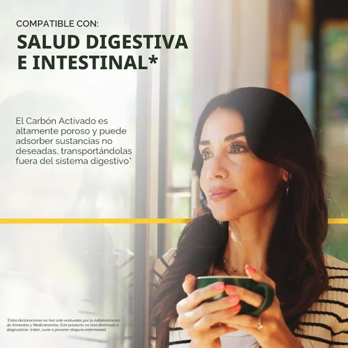 Vista 5 de Integrative Therapeutics Carbón activado - Suplemento para la salud digestiva e intestinal* - Soporte gastrointestinal* - Sin gluten y sin lácteos