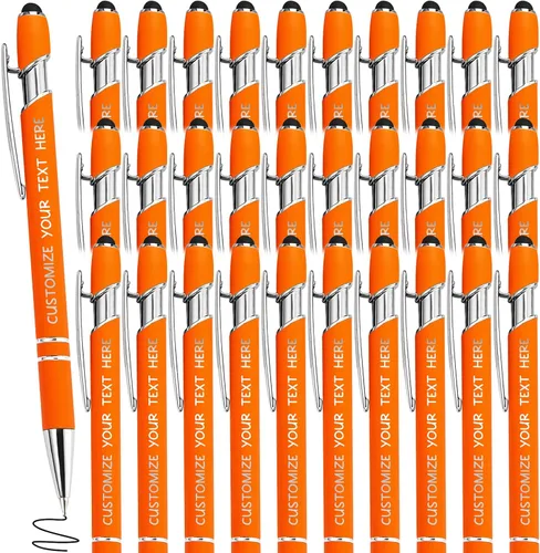 Vista 49 de Bolígrafos personalizados con lápiz óptico y grabado gratis, bolígrafos personalizados para negocios, graduación, aniversarios (hasta 500 unidades)