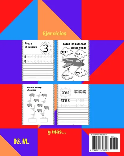 Vista 2 de Matemáticas Preescolar Libro de matemáticas con actividades para preescolares 3+ (Spanish Edition)