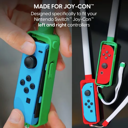 Vista 3 de TALK WORKS Golf Clubs for Nintendo Switch Joy-Con Controllers, 2 Pack - Switch Games Accessories Joy Con Controller Grip Holder for Mario Golf