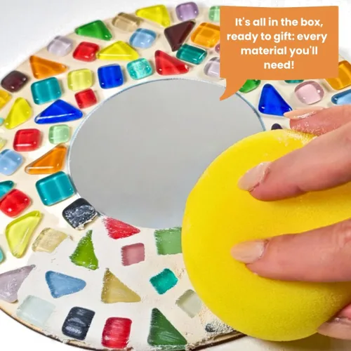 Vista 6 de Sculpd Kit de mosaico para niños, juego de manualidades de pintura para niños a partir de 7 años, cerámica, incluye azulejos de mosaico, 1 juego