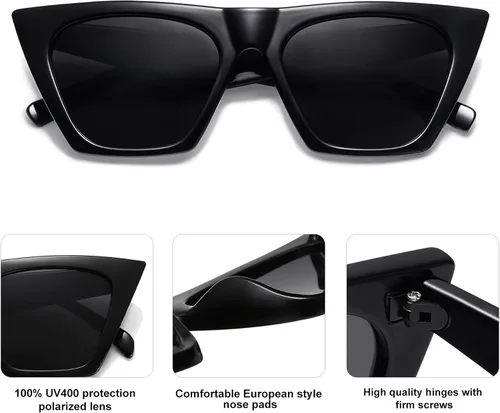 Vista 3 de SOJOS Trendy Oversized Square Cateye Polarized Sunglasses for Women and Men