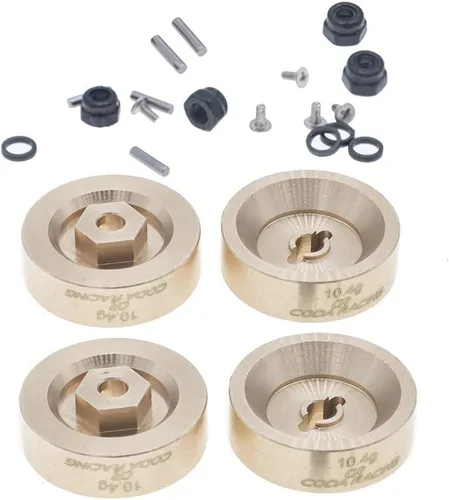 Vista 3 de 4 unids 0.37 oz latón rueda pesos adaptador hexagonal 0.197 in para AXIAL SCX24 AXI00001 AXI00002 AXI00005 AXI00006 actualizaciones 1/24 RC Crawler