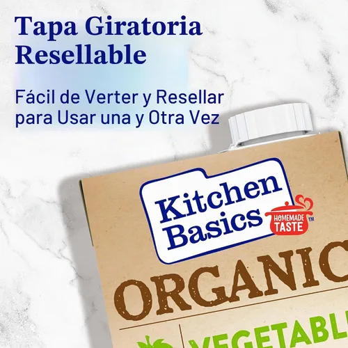 Vista 3 de Kitchen Basics® Caldo de Vegetales Orgánico, 32 oz. Cartón
