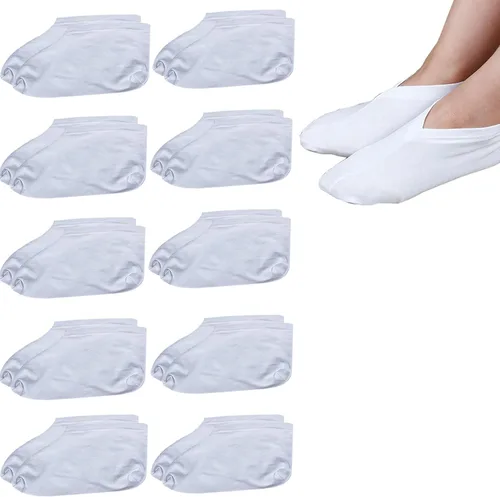 Vista 8 de 2 pares de calcetines curativos para pies secos para hombres y mujeres, loción, calcetines hidratantes para spa durante la noche absorbentes