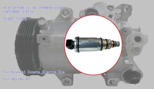 Vista 4 de Electroválvula de control del compresor de CA para Hyundai Sonata 2.0L 2.4L 2011-2014 Elantra Kia Optima K5, Kia Río 2018, VS16E VS18E Compresor