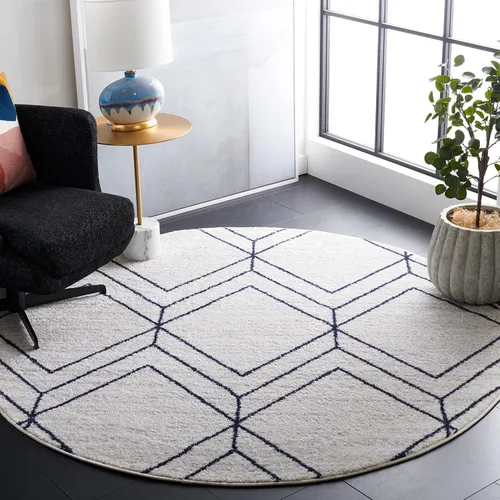 Vista 37 de SAFAVIEH Adirondack Collection - Alfombra decorativa, 2 x 3 pies, color negro y marfil, diseño geométrico moderno, no desprende pelusa y de fácil