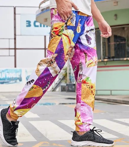 Vista 2 de Novedosos pantalones deportivos unisex con gráficos 3D de novedad, pantalones deportivos holgados y frescos S-XXL