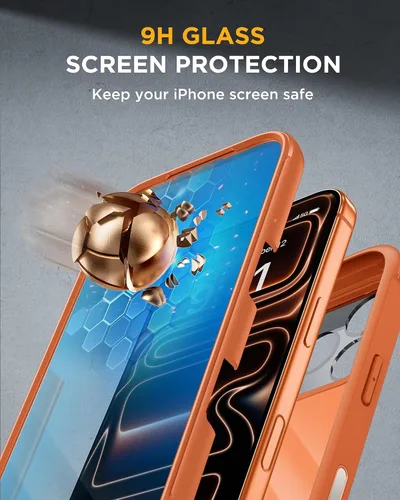 Vista 228 de Miracase Serie de vidrio para iPhone 11 de 6.1 pulgadas, funda protectora de cuerpo completo resistente mejorada con protector de pantalla de vidrio