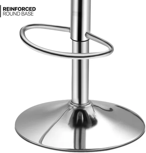 Vista 7 de MoNiBloom Taburete para encimera de cocina, Taburetes de bar giratorios ajustables en altura, Taburetes de barra de mostrador de cocina de cuero PU