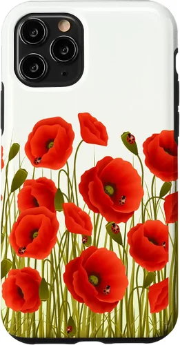 Vista 28 de iPhone 13 Rojo Amapolas Flores En Un Campo Caso