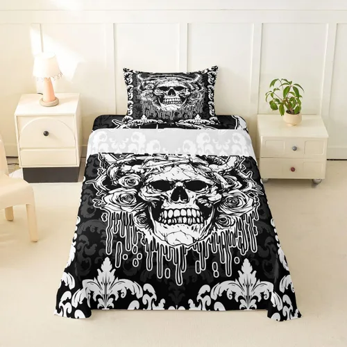 Vista 69 de Erosebridal Juego de sábanas con diseño de gato tamaño individual, sábana encimera Kawaii Garfield para niños y niñas, sábanas con huellas de patas