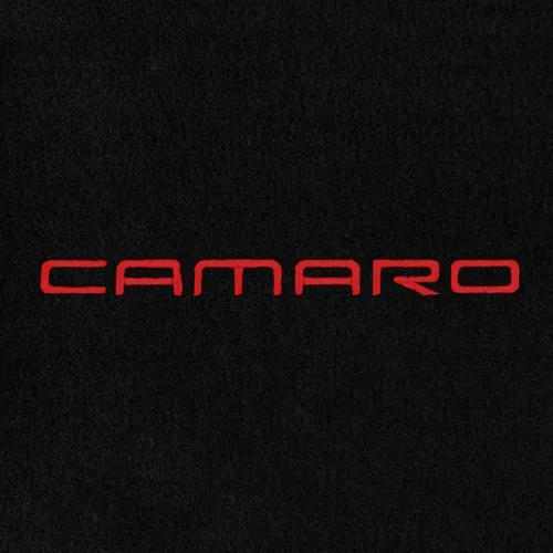 Vista 2 de Lloyd Mats Tapetes alfombrados a medida, revestimientos de lujo de primera calidad para tapetes de Chevy Camaro 1993-2002 con logotipo rojo
