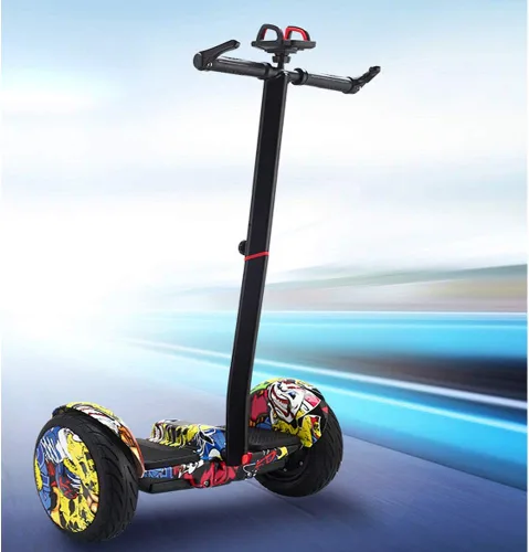 Vista 5 de ToLanbbt Manillar de patinete ajustable para Segway Ninebot Mini PRO con soporte para teléfono, control de palanca de liberación de presión de Negro