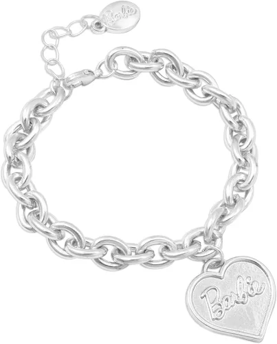 Vista 4 de Barbie Pulsera de corazón grueso - Plata, Zinc, No es una piedra preciosa