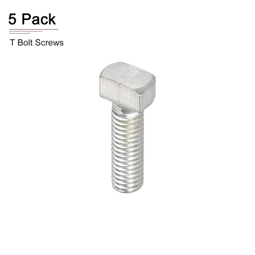 Vista 6 de DTGN Tornillo deslizante con ranura en T M6x16mm (DXL), 5 unidades, bueno para la industria de la construcción, pernos de riel en T chapados en zinc