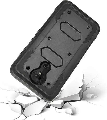 Vista 6 de Asuwish Funda de teléfono para Moto G7/G7+/Revvlry Plus Funda híbrida a prueba de golpes de cuerpo completo protector resistente Accesorios