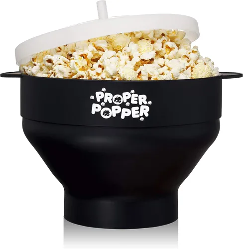 Vista 12 de The Original Proper Popper - Palomitas de maíz para microondas, máquina de palomitas de maíz, tazón plegable sin BPA y apto para lavavajillas