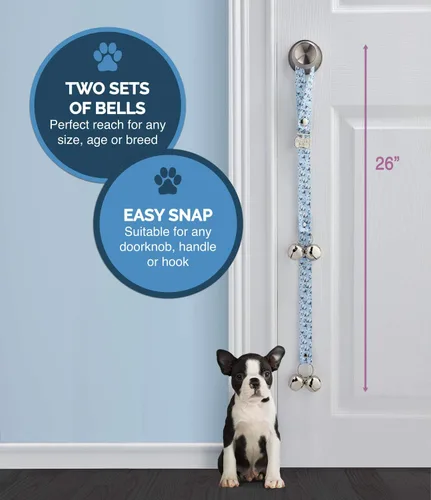 Vista 5 de El timbre original para orinal para perro, campanas de perro para entrenamiento de orinal y ruptura de casa de cachorros, entrena a tu perro