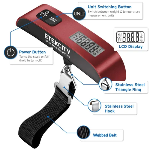 Vista 36 de Etekcity - Báscula digital de mano para equipaje