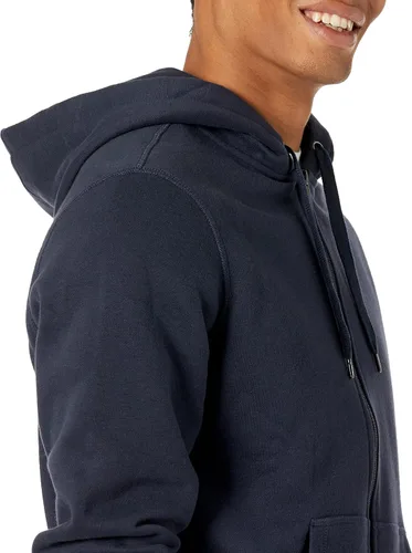 Vista 4 de Tienda Essentials - Sudadera con capucha de vellón y cremallera completa, para hombre