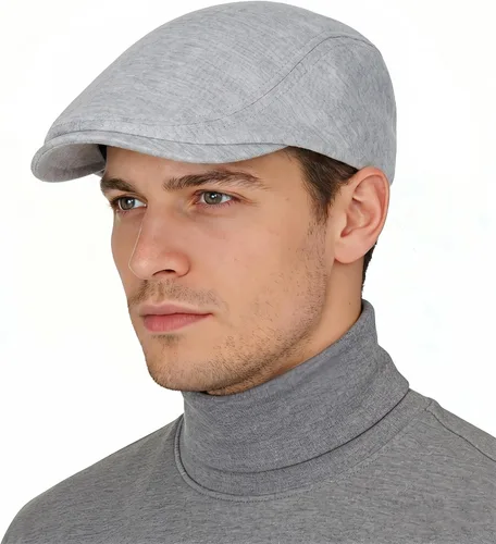 Vista 13 de Pistha Mens Newsboy Flat Caps Beret Hat Driving Beret Dress Hats