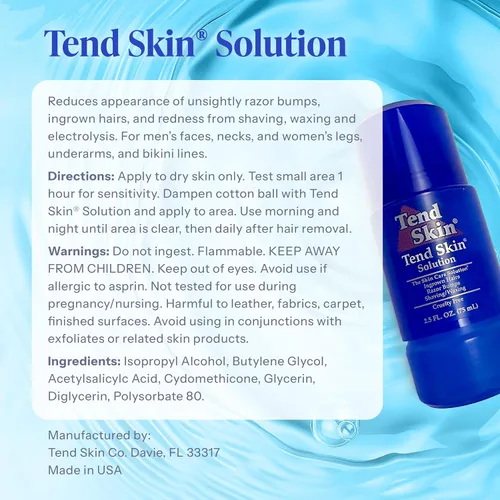 Vista 8 de Tend Skin, Solución para el Cuidado de la Piel, Rellenable, Roll On, 2.5 onzas Solución para quemaduras antiestéticas de afeitar, tóner posterior