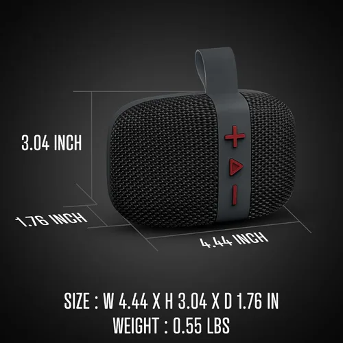 Vista 6 de Fisher Altavoces Bluetooth portátiles, altavoces con clip Bluetooth inalámbricos, altavoz impermeable IPX5, altavoz Bluetooth de potencia máxima