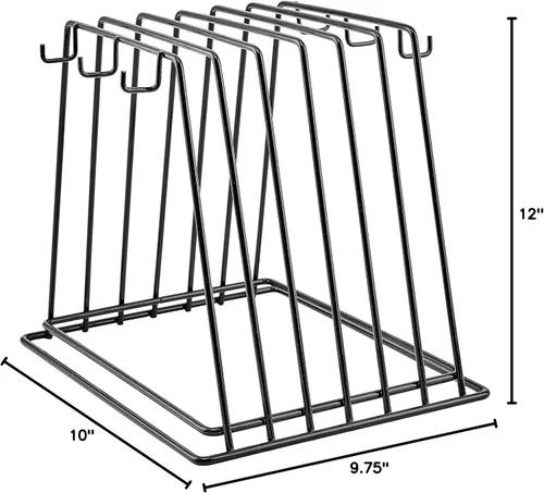 Vista 3 de Winco Estante para tabla de cortar de 6 ranuras, medio recubierto de vinilo