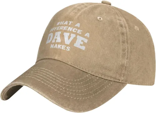 Vista 2 de What A Differences A Dave Makes Hat Gorra de béisbol Sombreros para hombres Sombrero ajustable