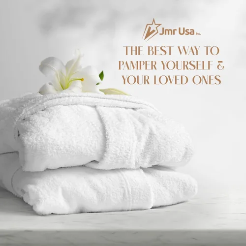 Vista 7 de Jmr Terry Cloth Robes for Women & Men - Lightweight Cotton Bathrobe - Spa-Quality White Cotton Robe for After Shower