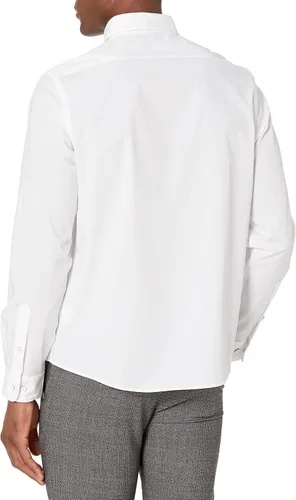 Vista 2 de Tommy Hilfiger Camisa de vestir para hombre ajuste atlético tecnología sin planchado sin tirones
