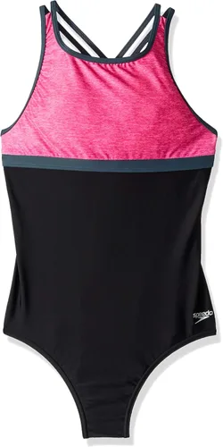 Vista 63 de Speedo Traje de baño de una pieza para niña con tiras finas Azul (Blue Print)