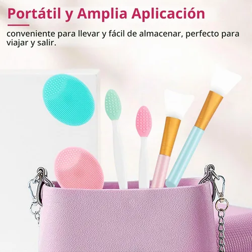Vista 7 de Yokilly Kit de limpieza facial de silicona: Herramienta para el cuidado de Kit de 6 piezas