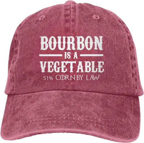 Vista 5 de Philysonic Sombrero divertido Bourbon is A Vegetable 51% Corn by Law Sombrero de béisbol para mujer, gorras ajustables
