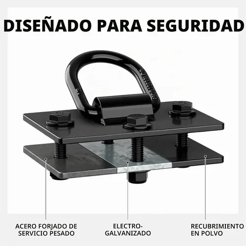 Vista 3 de AUTOBOTS - Anclaje de amarre para remolques (1/2 pulgadas), color negro Max 12,000 Lbs, Forged Steel, Bolt-on Utility Trailer Accessories