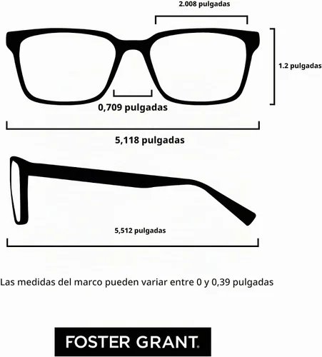 Vista 7 de Foster Grant Gafas de lectura rectangulares Lamar para hombre