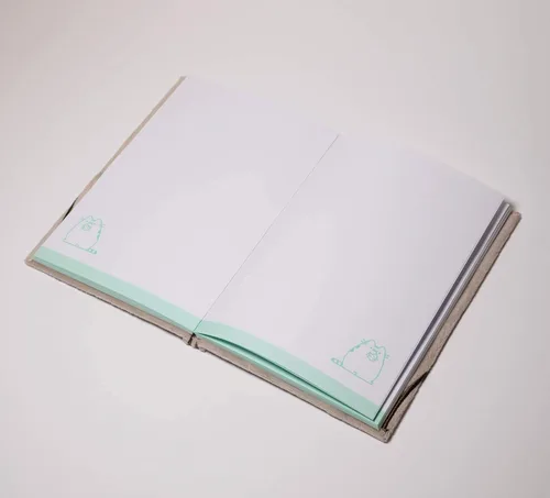 Vista 3 de Grupo Erik Pusheen - Cuaderno de felpa Cuadernos de tapa dura Cuaderno A5 Lindos cuadernos 160 páginas punteadas