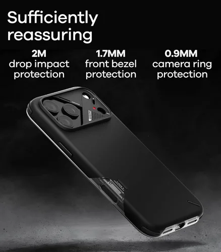 Vista 7 de Aulumu A17 Shockproof iPhone 17 Pro Max Case with Camera Control CoolHyper Aluminum Alloy Camera Frame Multi-Layer Composite Protection