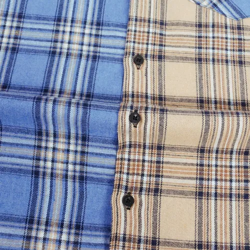 Vista 5 de Men's Long Sleeve Plaid Flannel Winter Warm Shirt Casual Button Down Slim Fit Shirts