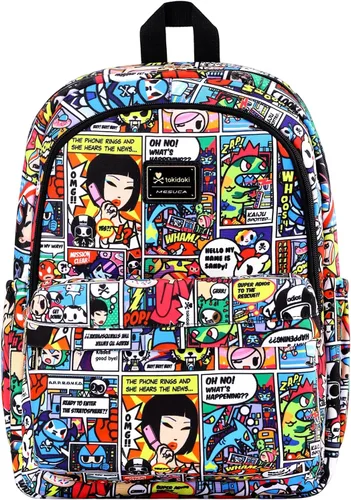 Vista 8 de Tokidoki Mochila con llavero Unicorno linda mochila de viaje para laptop para mujer, bolsa casual, mochila ligera, mochila de día