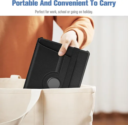 Vista 9 de Fintie Funda giratoria para Amazon Fire Max 11 (13ª generación, versión 2023) con soporte para lápices integrado, funda protectora con soporte