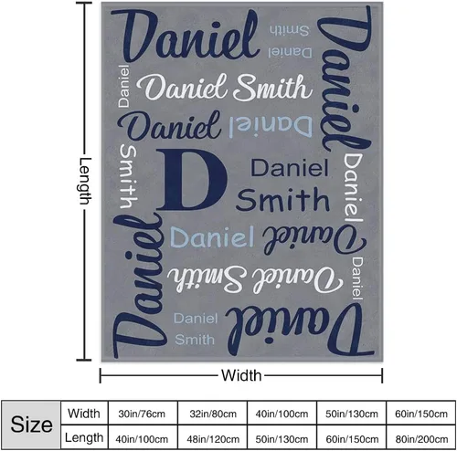 Vista 9 de Yoke Style Mantas de bebé personalizadas para bebés niñas/niños, manta de envolver con nombre personalizado, regalos para recién nacidos, niños