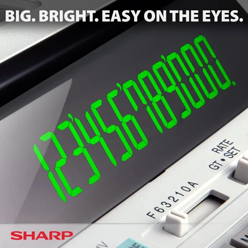 Vista 4 de Sharp EL-1801V calculadora-impresora compacta de 12 dígitos