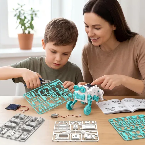 Vista 6 de Robot solar 16 en 1 para niños, 190 piezas STEM juguete educativo