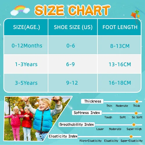 Vista 5 de Eyean Calcetines de lana con agarre para bebé, suaves, cálidos, gruesos, antideslizantes, para niños, niños y niñas, calcetines hasta la pantorrilla